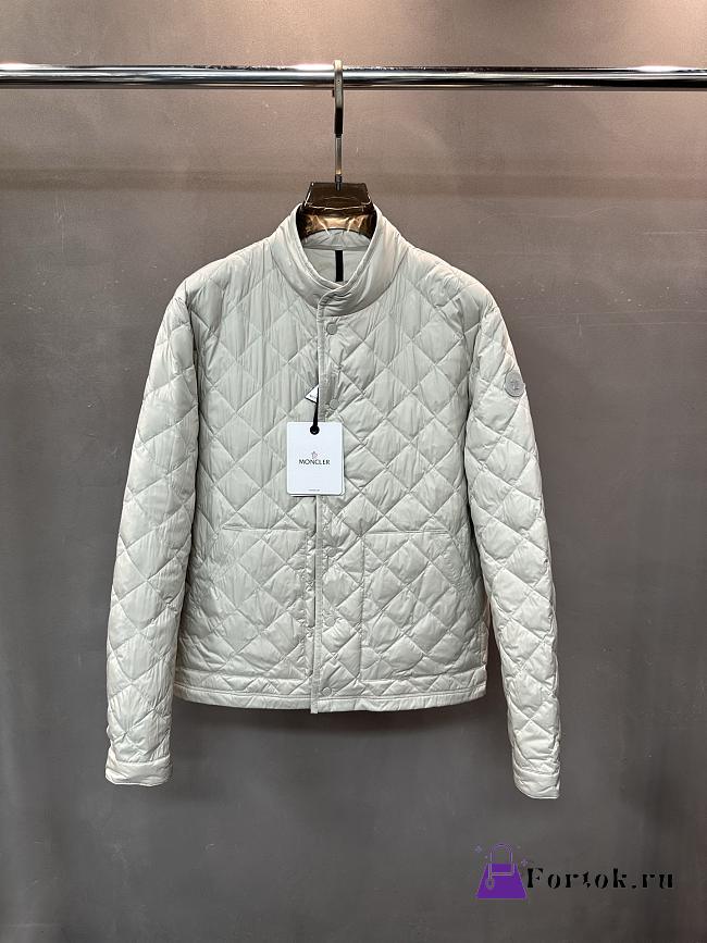 Fortok Moncler Oise Diamond-Quilted Short Down Jacket White - 1