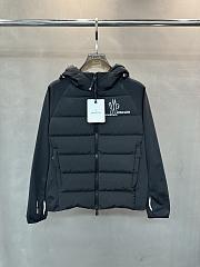 Fortok Moncler Grenoble logo-print padded jacket Black  - 1