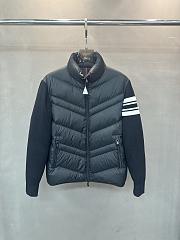 Fortok Moncler Padded Wool Zipup Cardigan Black  - 1