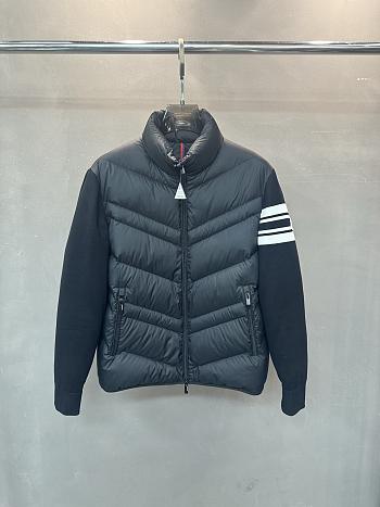 Fortok Moncler Padded Wool Zipup Cardigan Black 