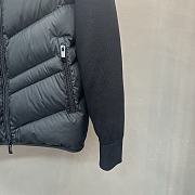 Fortok Moncler Padded Wool Zipup Cardigan Black  - 6