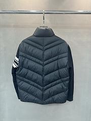 Fortok Moncler Padded Wool Zipup Cardigan Black  - 4