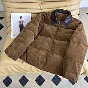Fortok Miu Miu Corduroy Down Jacket Brown - 1