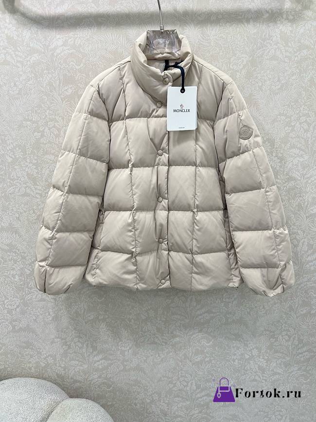 Fortok Moncler Cochevigne Square-Quilted Short Down Jacket White - 1