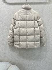Fortok Moncler Cochevigne Square-Quilted Short Down Jacket White - 5