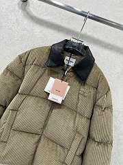 Fortok Miu Miu corduroy puffer jacket Brown  - 4
