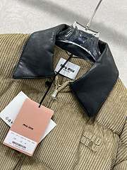 Fortok Miu Miu corduroy puffer jacket Brown  - 3