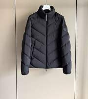 Fortok Moncler Grignan Diagonal-Quilted Short Down Jacket Black - 1