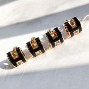 Fortok Hermes H Earrings Black - 4