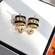 Fortok Hermes H Earrings Black - 6