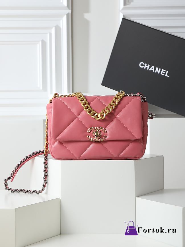 Fortok Chanel 19 Pink in Small 26×16×9cm - 1
