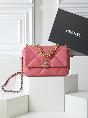 Fortok Chanel 19 Pink in Small 26×16×9cm