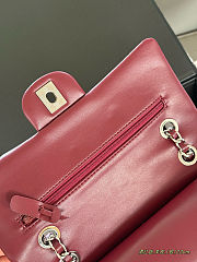 Fortok Chanel Flap Bag Burgundy 23cm - 4