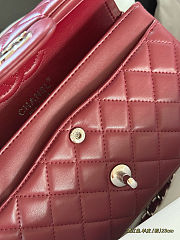 Fortok Chanel Flap Bag Burgundy 23cm - 5