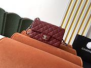 Fortok Chanel Flap Bag Caviar Burgundy 20x12x6.5cm - 1