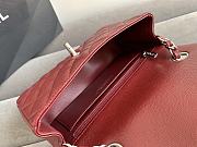 Fortok Chanel Flap Bag Caviar Burgundy 20x12x6.5cm - 4