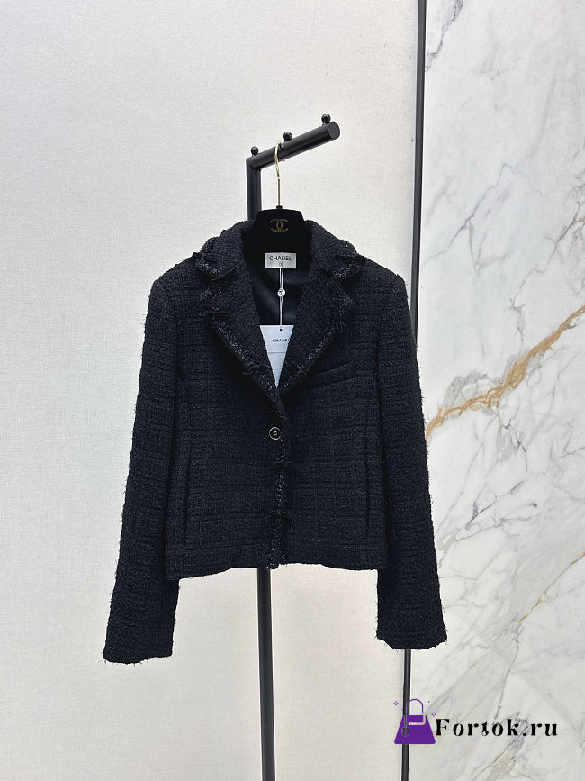 Fortok Chanel Fall/Winter 25SS Tweed Jacket Black - 1