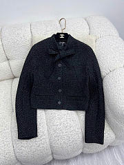 Fortok Chanel Bow Black Tweed Jacket - 1