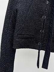 Fortok Chanel Bow Black Tweed Jacket - 3