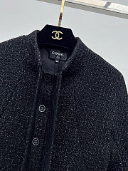 Fortok Chanel Bow Black Tweed Jacket - 5