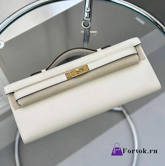Fortok Hermes Kelly Cut White 31*14*3cm - 1