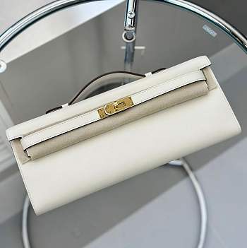 Fortok Hermes Kelly Cut White 31*14*3cm