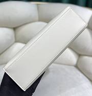 Fortok Hermes Kelly 22 Swift Leather In White 22cm - 5