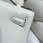Fortok Hermes Kelly 22 Swift Leather In White 22cm - 4
