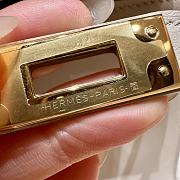 Fortok Hermes Kelly 22 Swift Leather Craie 22*12*7cm - 5