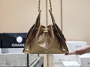 Fortok Chanel 25 Bag Brow Gold 30*26*14cm - 5