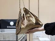 Fortok Chanel 25 Bag Brow Gold 30*26*14cm - 4