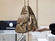 Fortok Chanel 25 Bag Brow Gold 30*26*14cm - 2