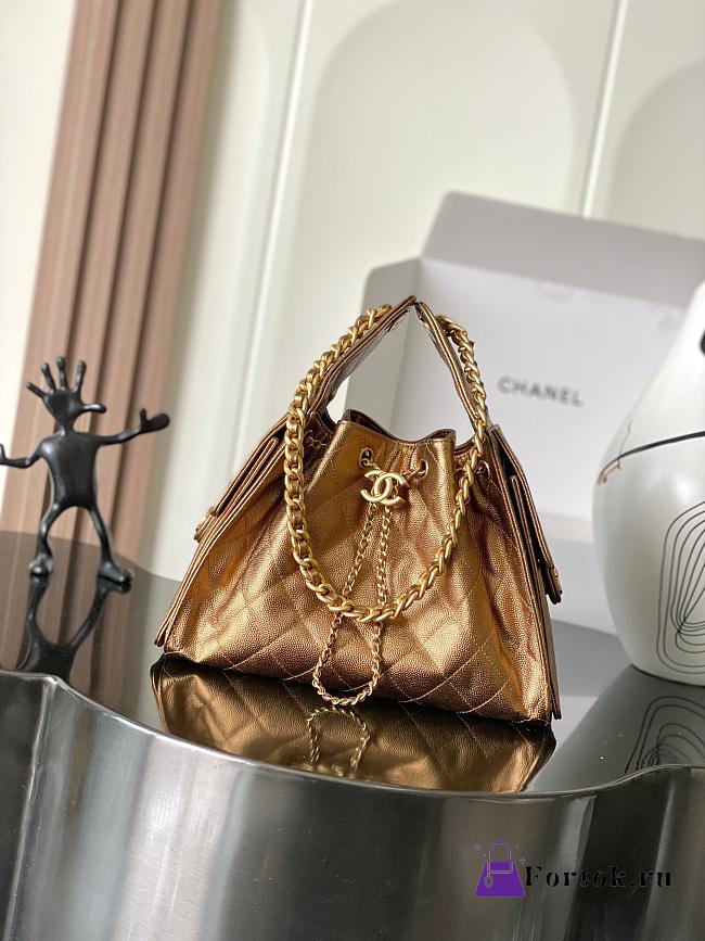 Fortok Chanel 25 Bag Gold 30*26*14cm - 1