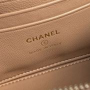 Fortok Chanel Vanity Case Bag in patent leather Brown 17cm  - 5