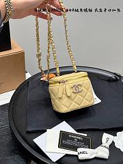 Fortok Chanel 24A Vanity Case Yellow Mini Bag 10*9cm - 5