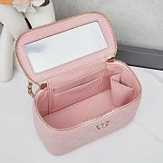 Fortok Chanel Vanity Case Bag Top Handle Pink 18x11x8cm - 3