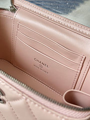 Fortok Chanel Vanity Case Bag Chain Handle Pink 17X9.5X8cm - 2