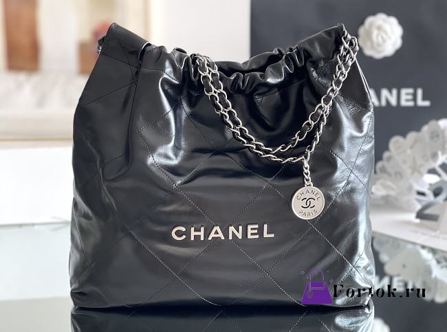 Fortok Chanel 22 bag in Black Silver hardware 39 x 42 x 8cm - 1