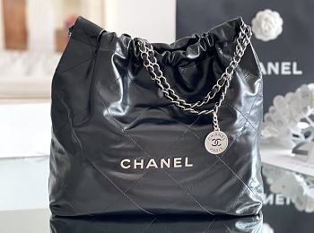 Fortok Chanel 22 bag in Black Silver hardware 39 x 42 x 8cm