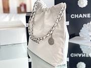 Fortok Chanel 22 bag in White Silver hardware 39 x 42 x 8cm - 6