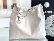 Fortok Chanel 22 bag in White Silver hardware 39 x 42 x 8cm - 3