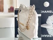 Fortok Chanel 22 bag in White Gold hardware 35 x 37 x 7cm - 6