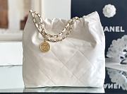 Fortok Chanel 22 bag in White Gold hardware 35 x 37 x 7cm - 5