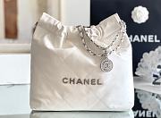 Fortok Chanel 22 bag in White Silver hardware 35 x 37 x 7cm - 6
