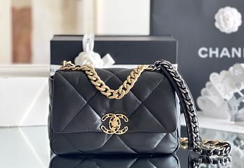 Fortok Chanel 19 flap bag Black 26cm