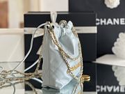 Fortok Chanel 22 bag in Blue Gold hardware 20 x 18.5 x 6cm  - 3