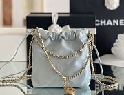 Fortok Chanel 22 bag in Blue Gold hardware 20 x 18.5 x 6cm  - 2