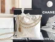 Fortok Chanel 22 bag in White Gold hardware 20 x 18.5 x 6cm  - 6