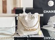 Fortok Chanel 22 bag in White Gold hardware 20 x 18.5 x 6cm  - 3