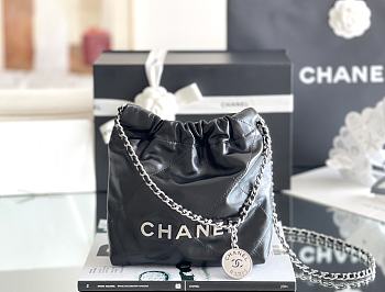 Fortok Chanel 22 bag in Black Silver hardware 20 x 18.5 x 6cm